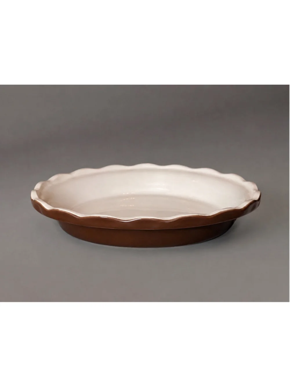 Anchor Hocking Scalloped Edge Glass Baking Dish / Casserole Pie Plate